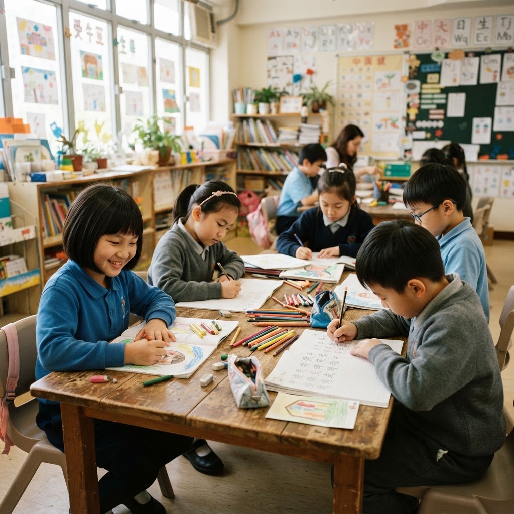 Vibrant learning environment with students
