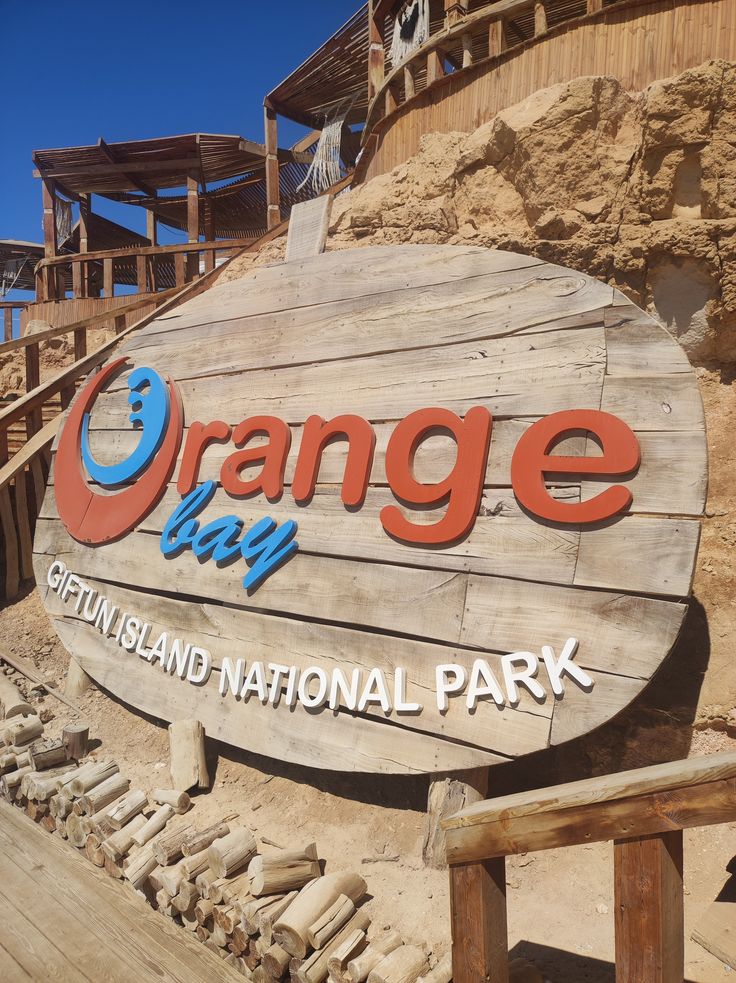 Orange Bay Giftun Island National Park entrance sign