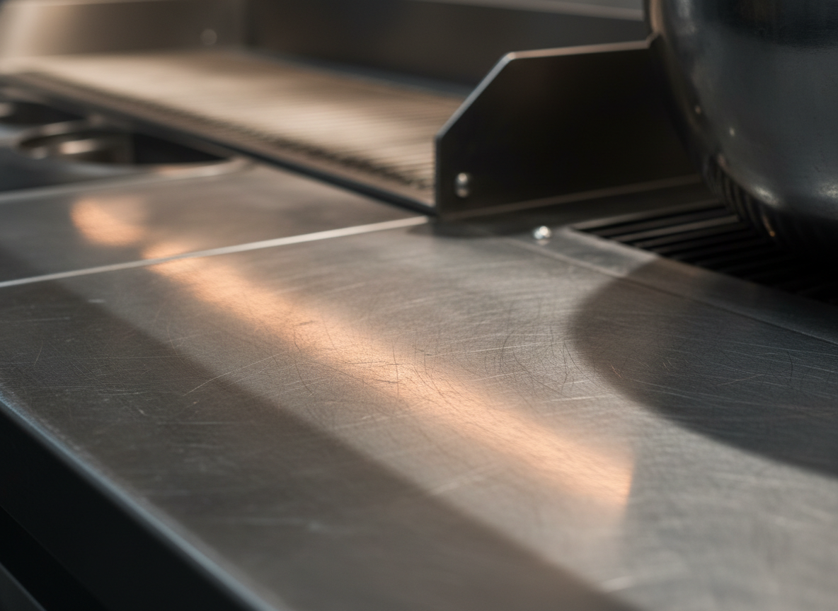 Brushed stainless steel texture