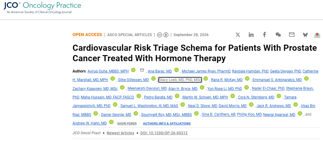 Cardiovascular Risk Triage Schema for Patients With Prostate Cancer Treated With Hormone Therapy — JCO Oncology Practice