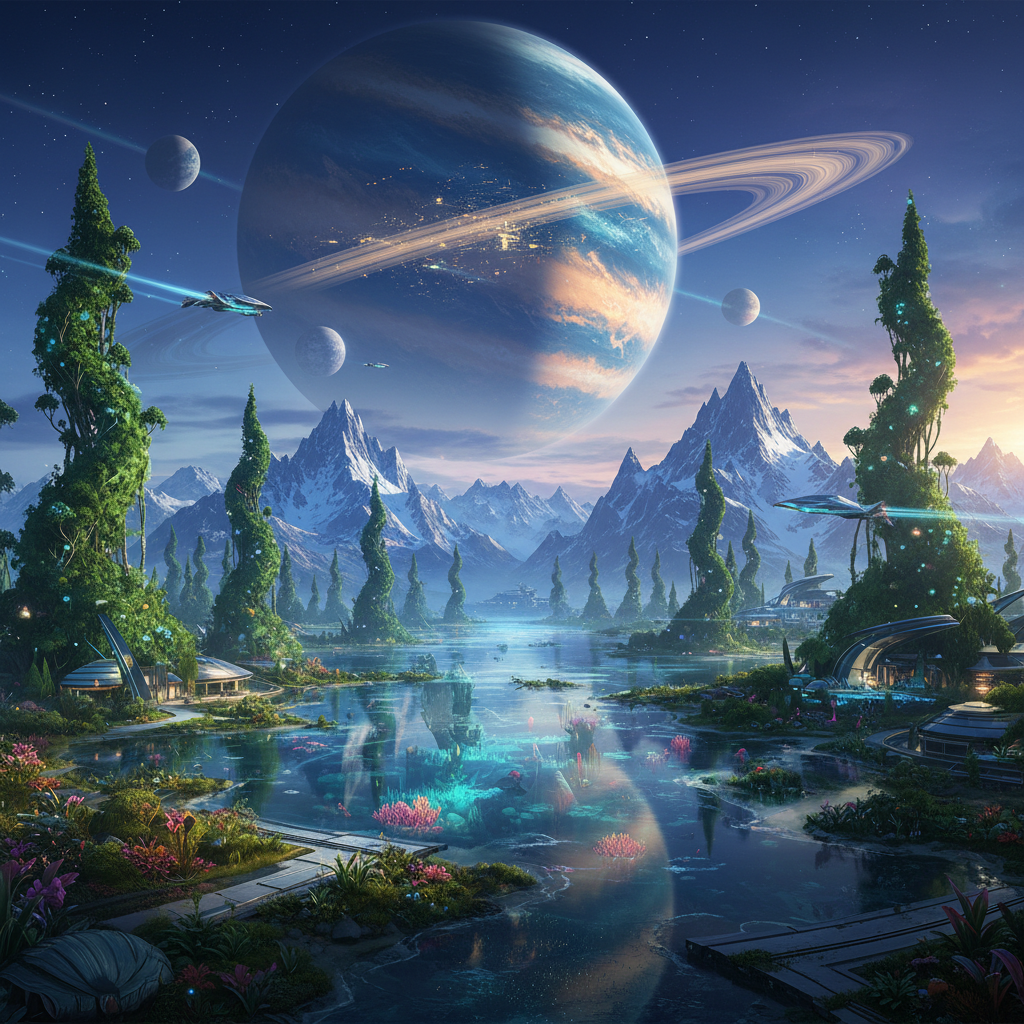 Futuristic landscape