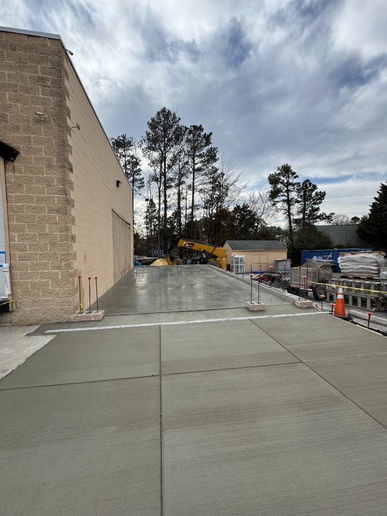 Commercial concrete loading dock slab