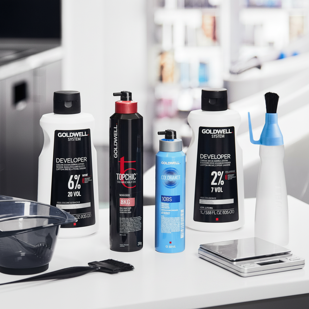 Luxury hair color mixing artistry