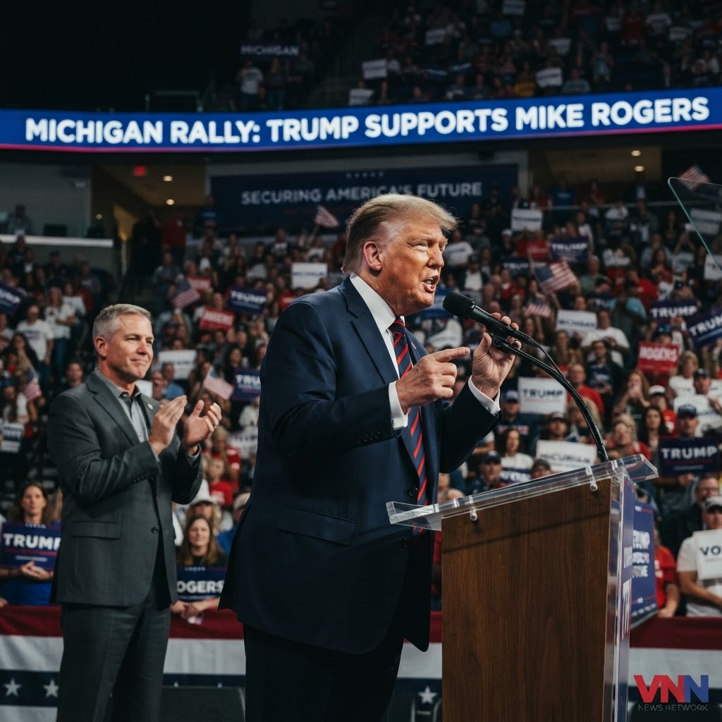 Trump Rallies Michigan for Mike Rogers, Unloads on Radical Senate Rival El-Sayed