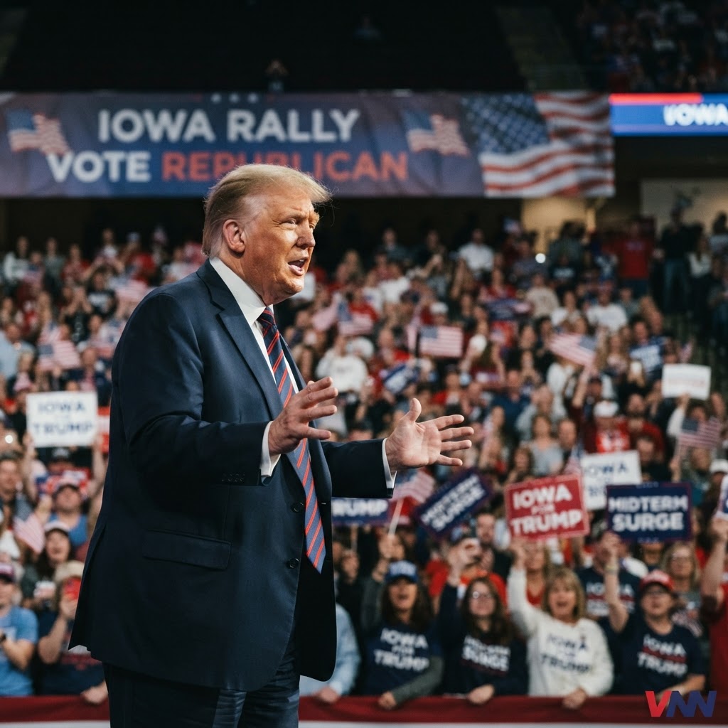 Trump Roars in Iowa: Massive Rally Signals Republican Surge Ahead of Midterms