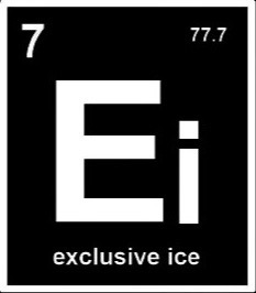 Exclusive Ice LLC logo — periodic-element style badge with Ei symbol