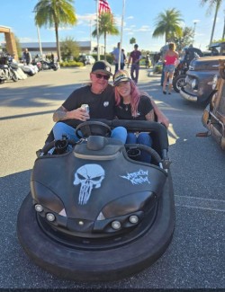 Fun at the car event — custom Punisher bumper car