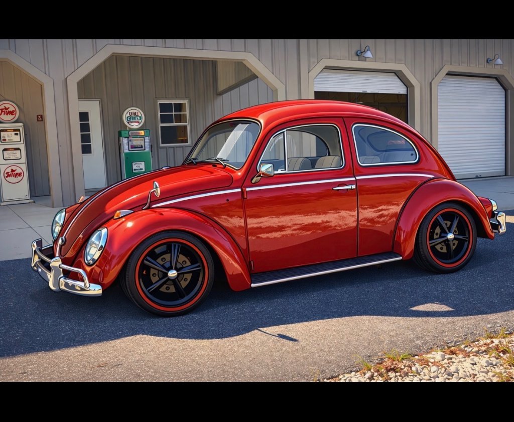 1962 Volkswagen Beetle — Rods West build render
