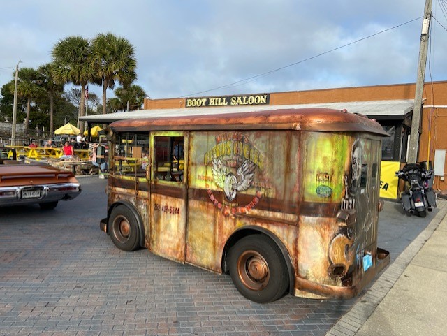 Driver's side — outside Boot Hill Saloon, Daytona Beach