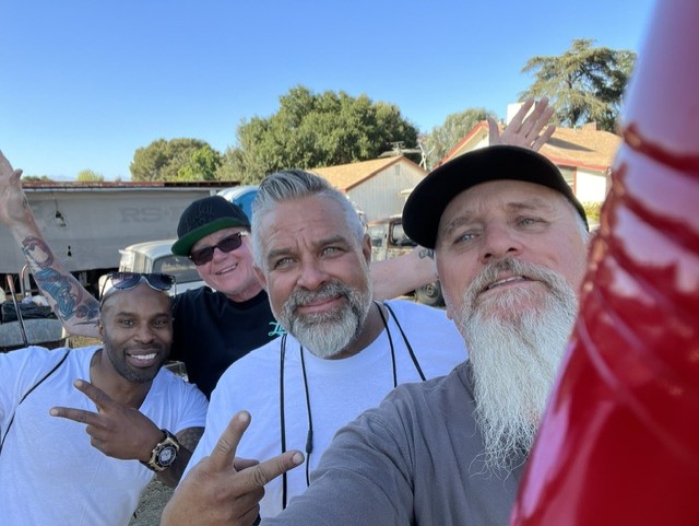 Gene Winfield birthday — wearing a crown, thumbs up