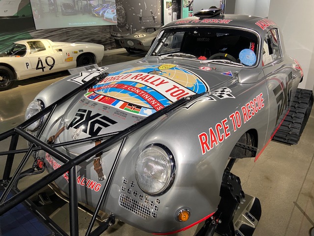 Porsche 356 "Race to Rescue" front — museum display