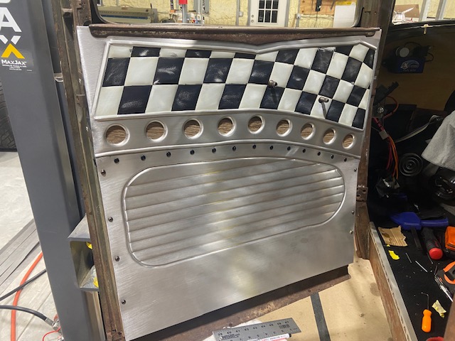 Louvered top — overhead view showing full rivet pattern
