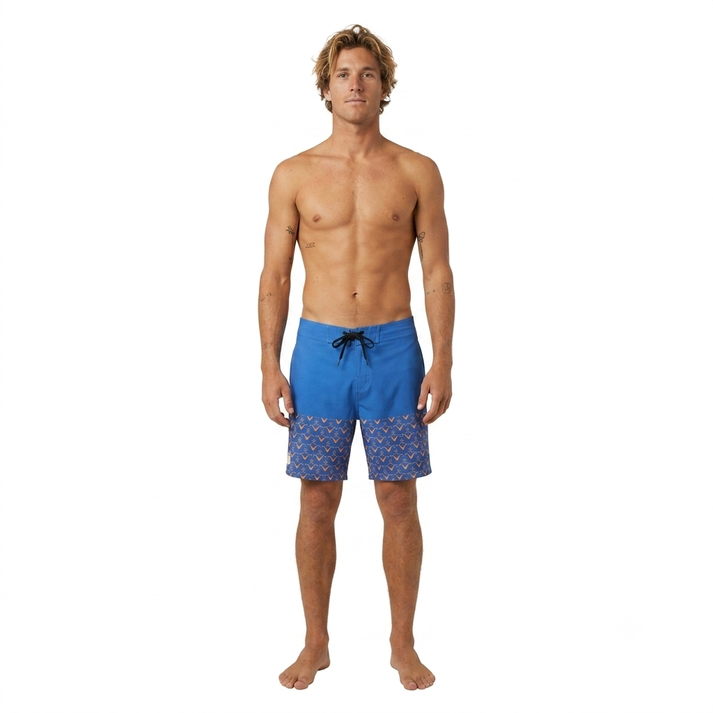 Blue-Orange Boardshorts