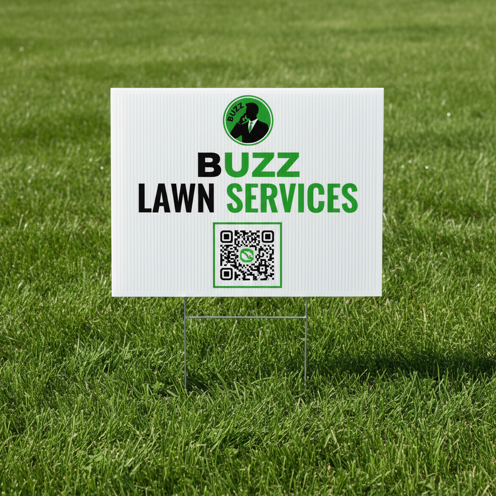 Buzz Lawn yard sign