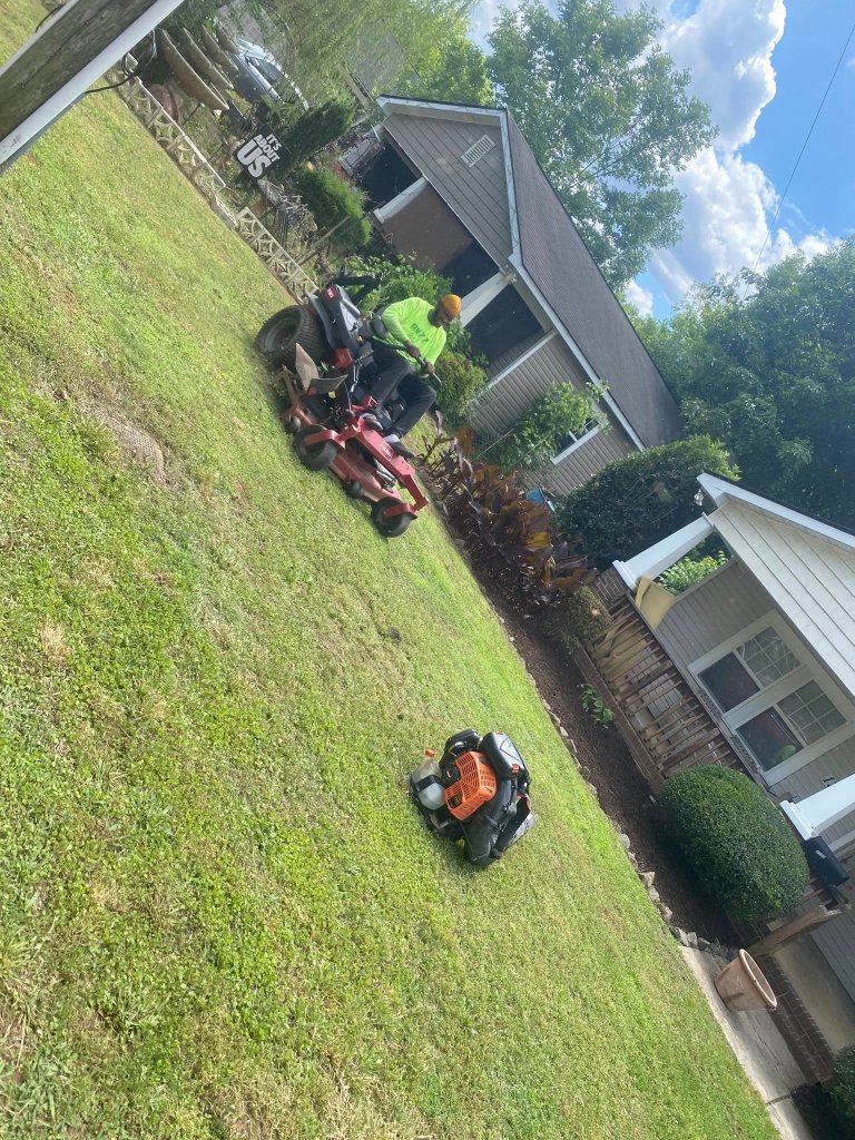 Zero-turn mowing in action
