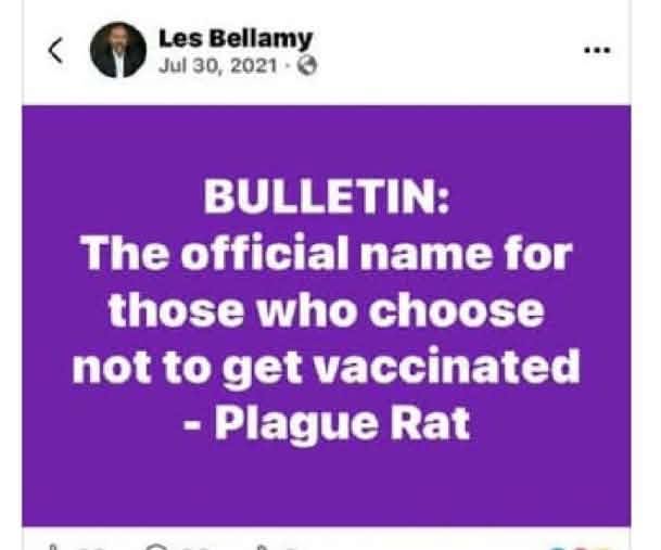 Les Bellamy Facebook post