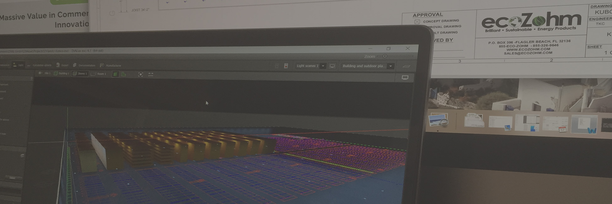 DIALux lighting design simulation and engineering approval drawing