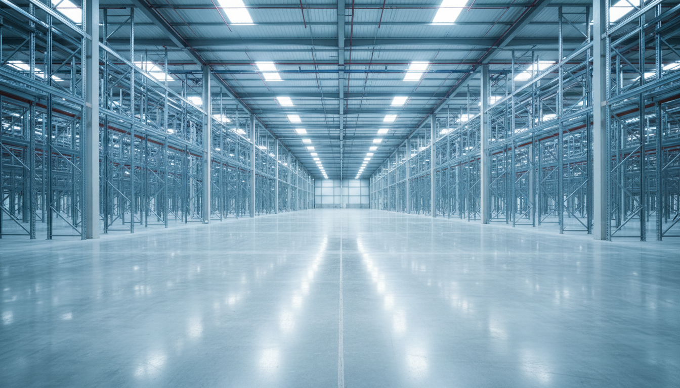 Industrial facility illuminated by LED lighting