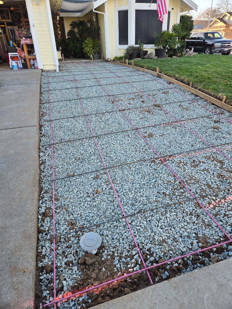 Rebar grid prep for concrete slab