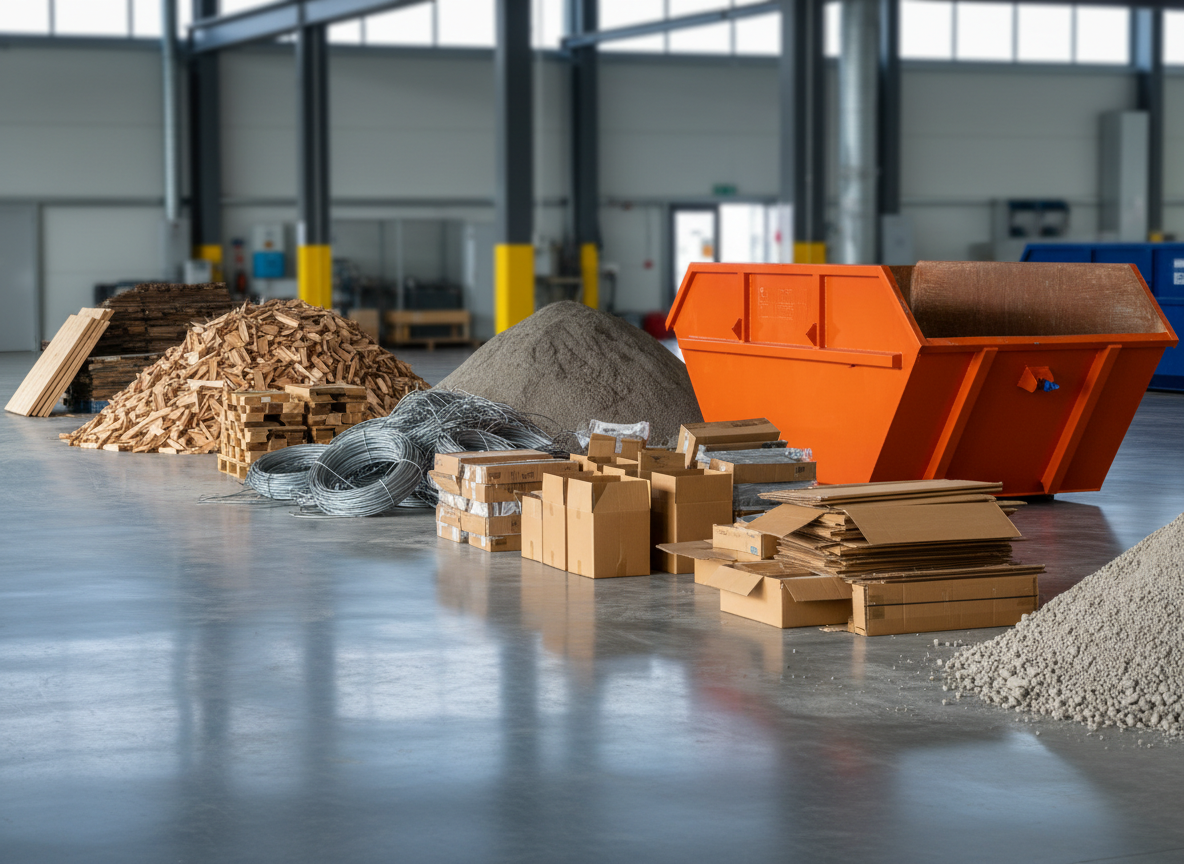 General Mix Waste in a Fiat Orange skip