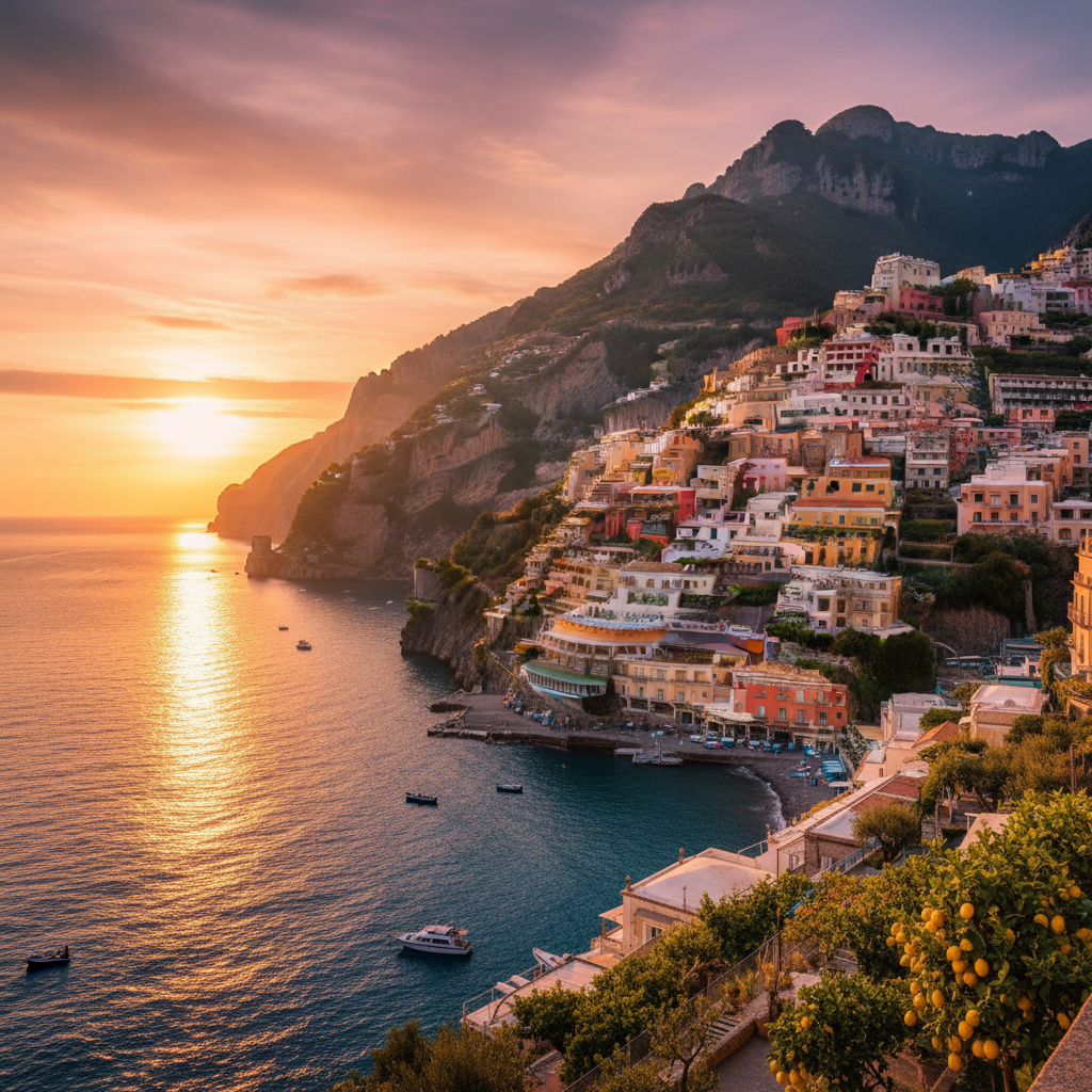 Amalfi Coast sunset