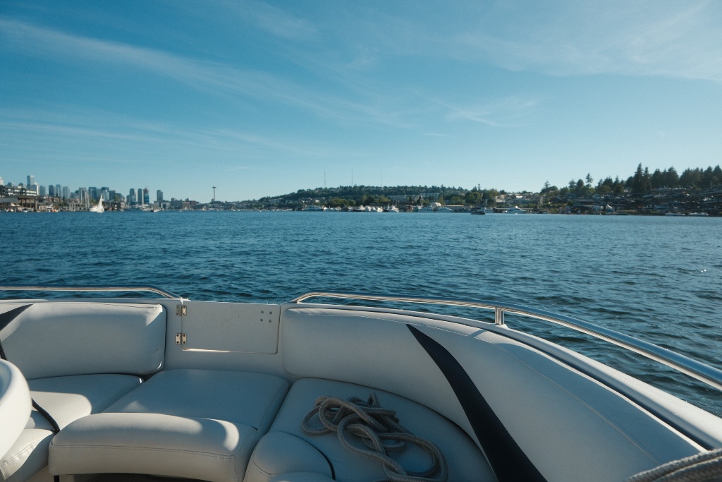 Premium bowrider wake boat interior