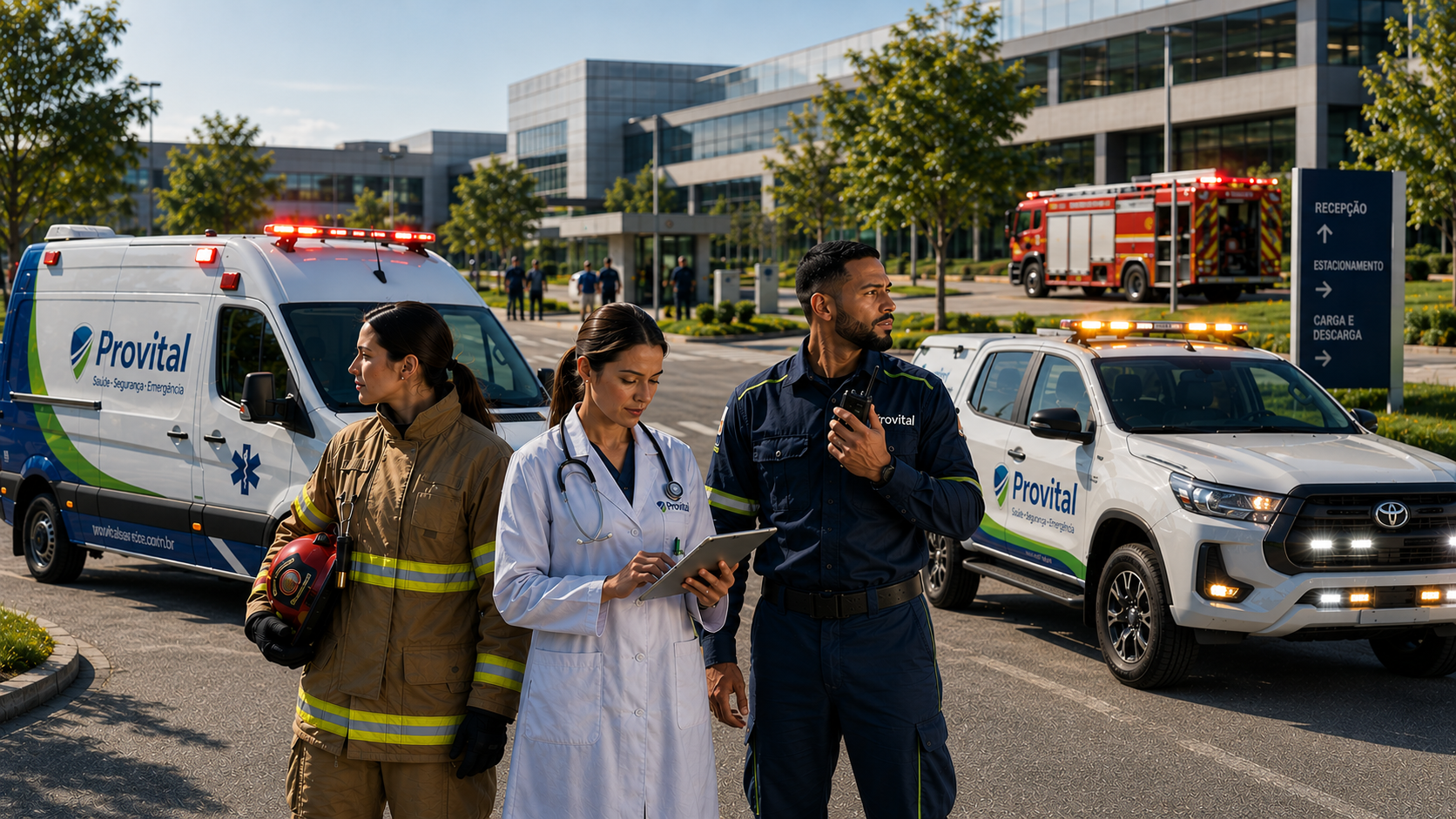 Equipe multidisciplinar da Provital em operação de campo de resposta a emergências
