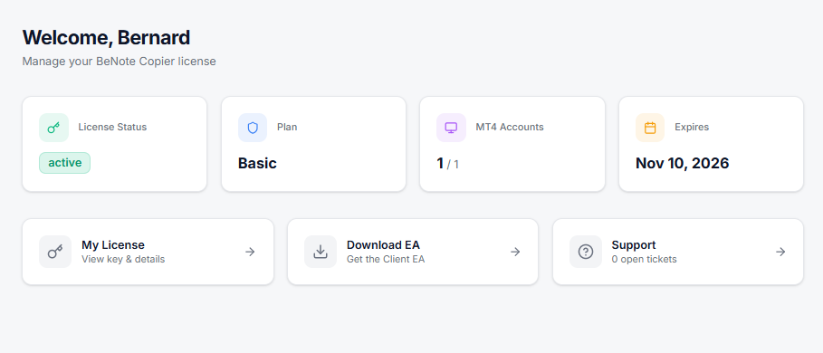 Customer Dashboard