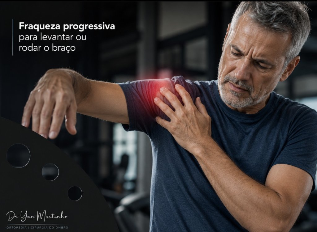 Fraqueza progressiva para levantar ou rodar o braço
