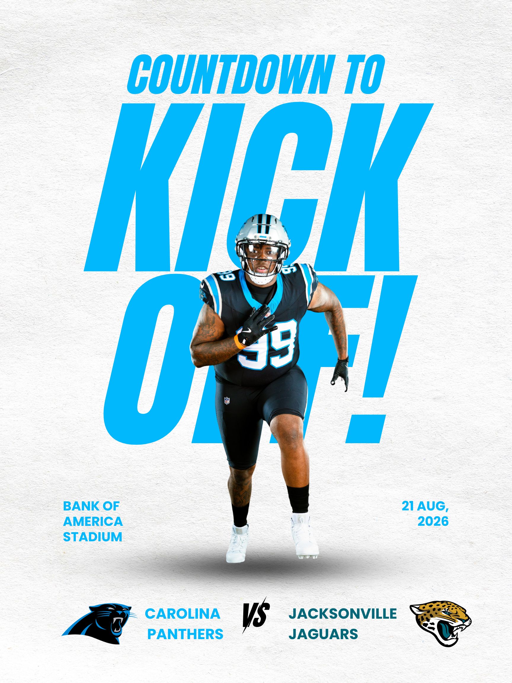 Panthers vs Jaguars Preseason Game 3 Flyer