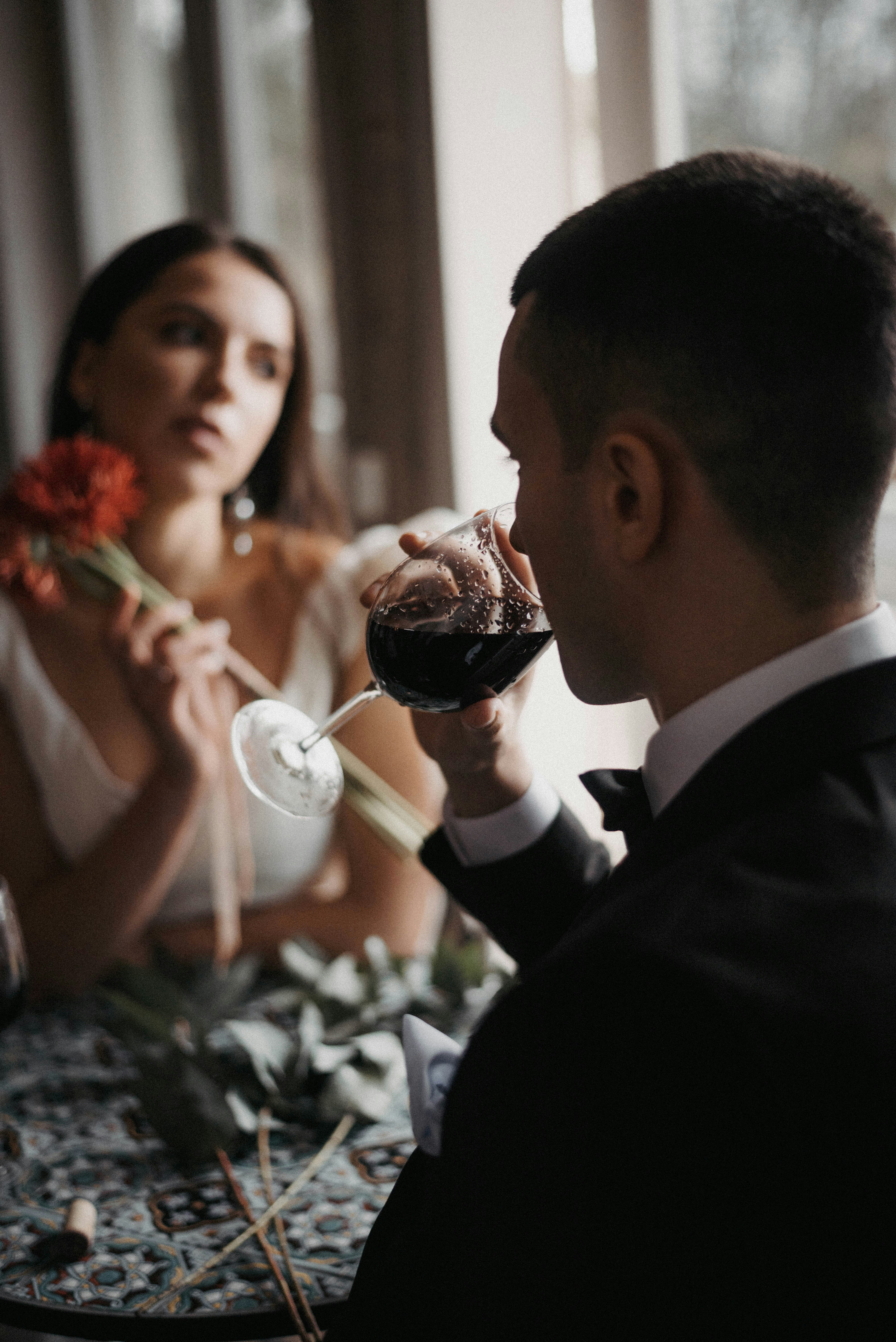 Elegant woman at social event