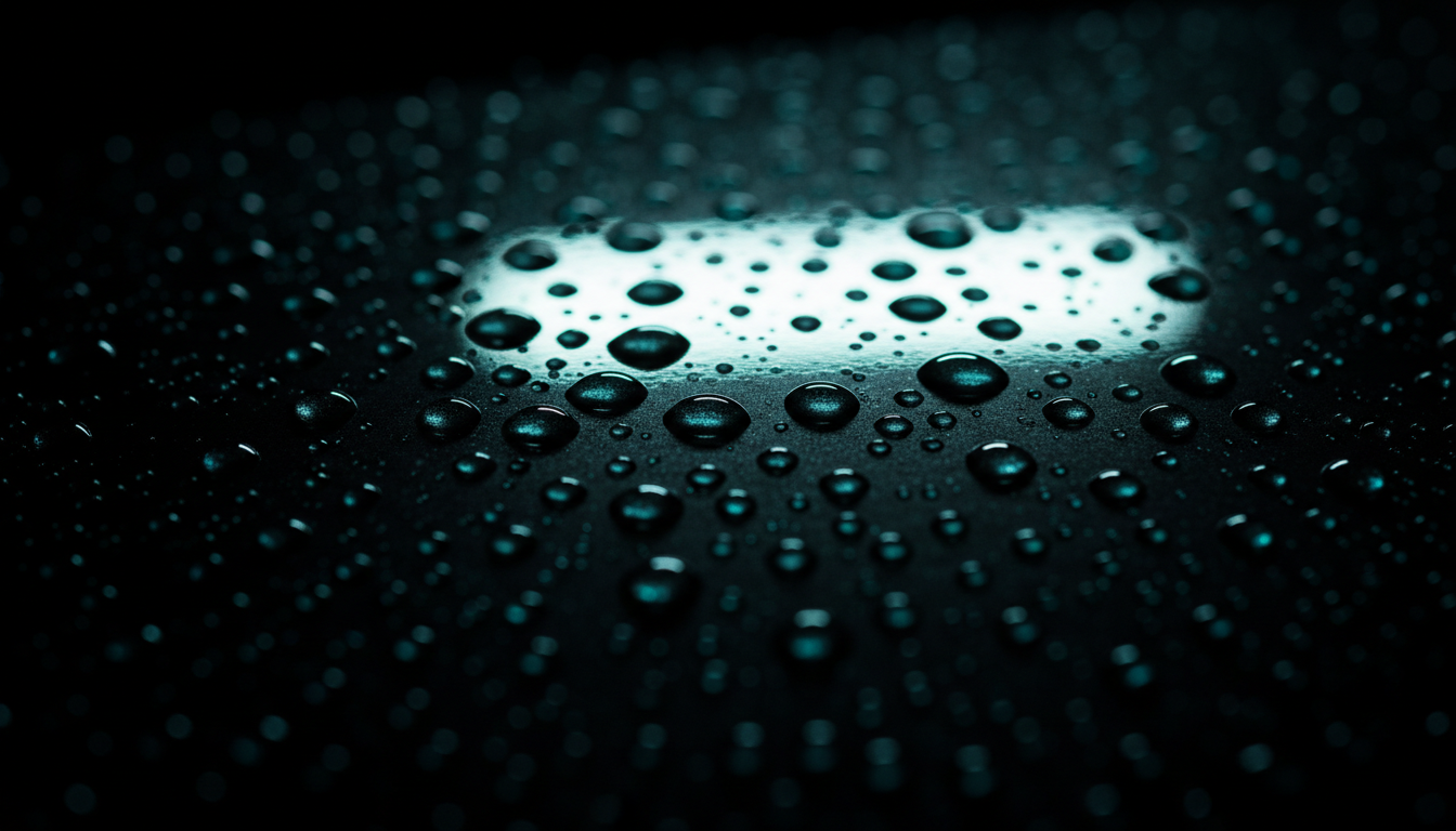 Water beading on ceramic coated surface