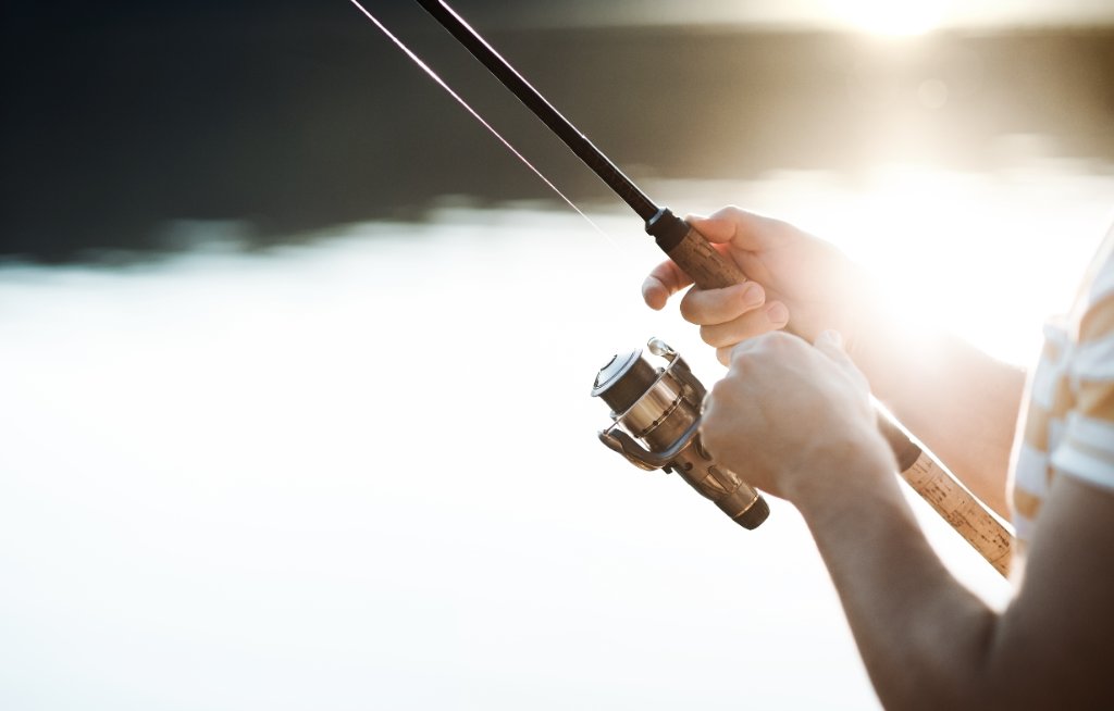 Angler casting on Lake Hartwell