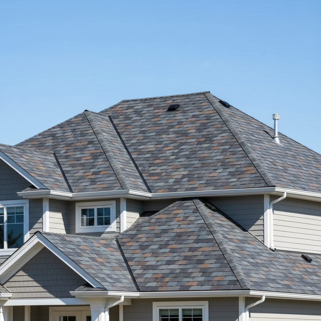 Architectural laminate shingle roof