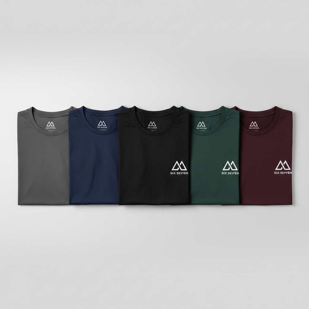Kit 5 Camisetas Dry Fit Lobo Geométrico
