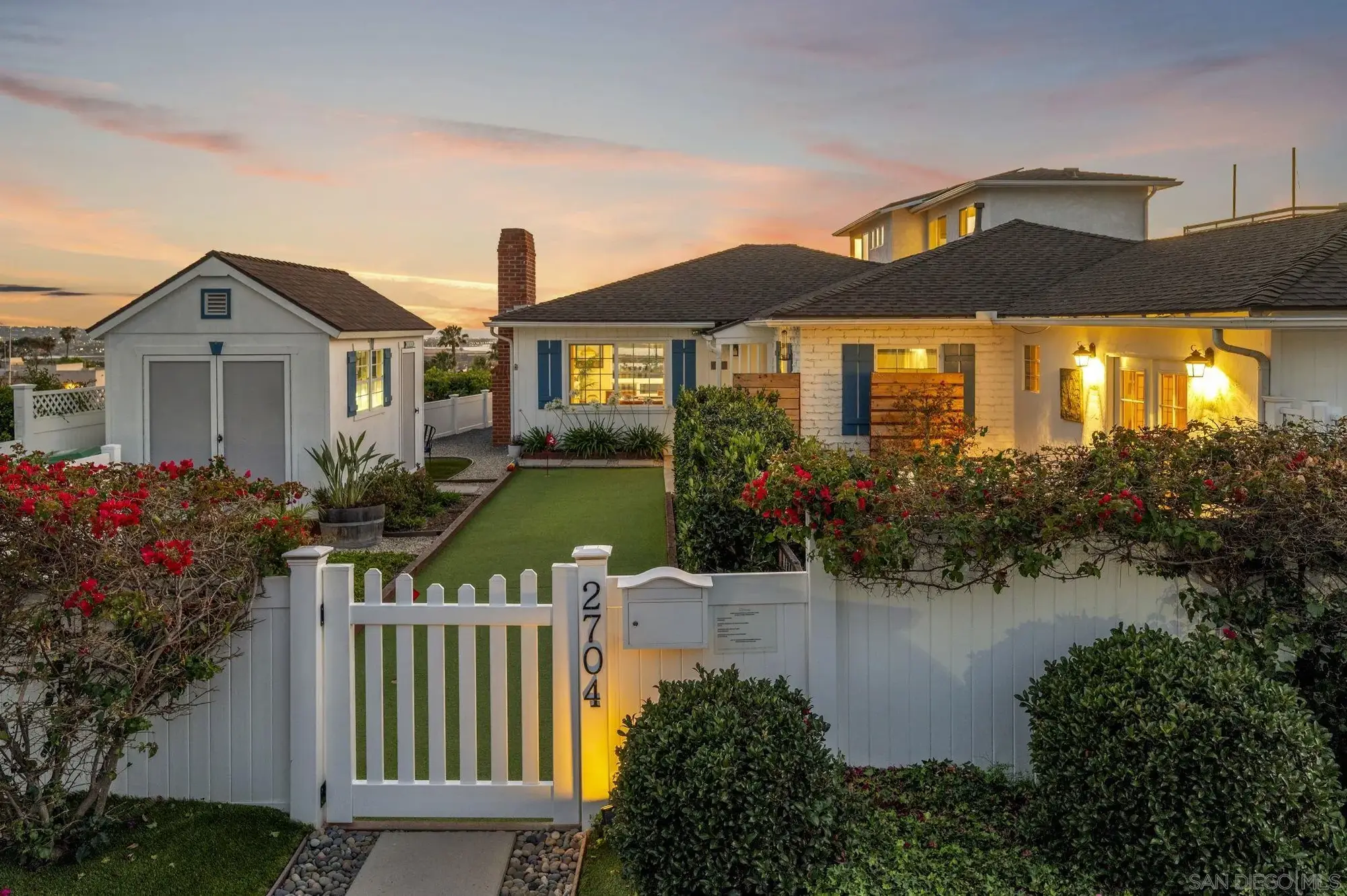 Sunset front elevation — 2704 Deerpark Dr
