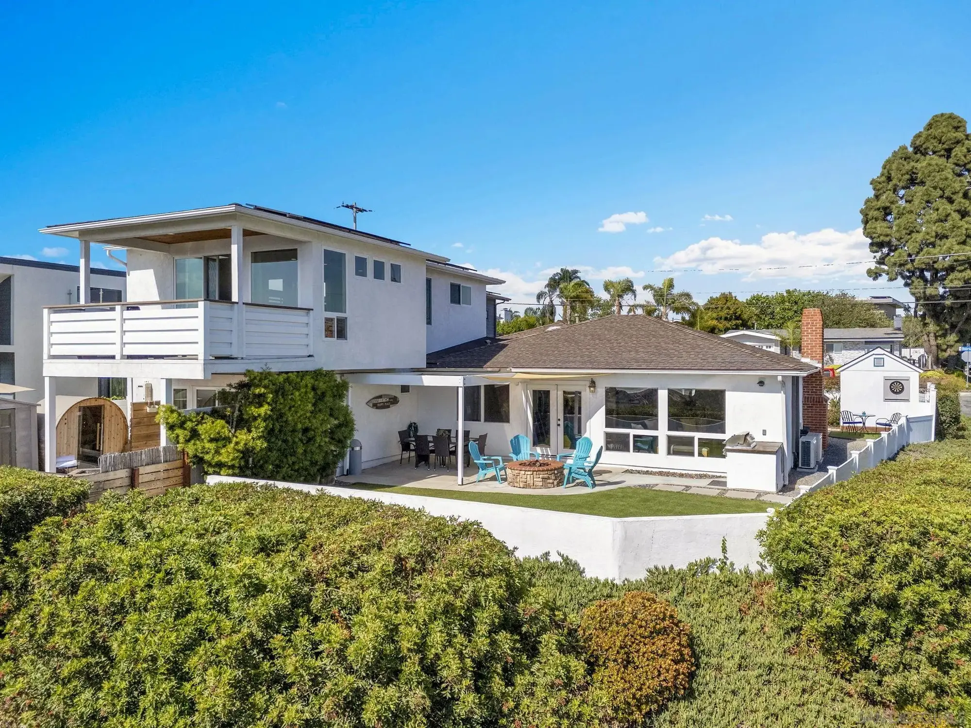 ADU townhome + main residence — rear view
