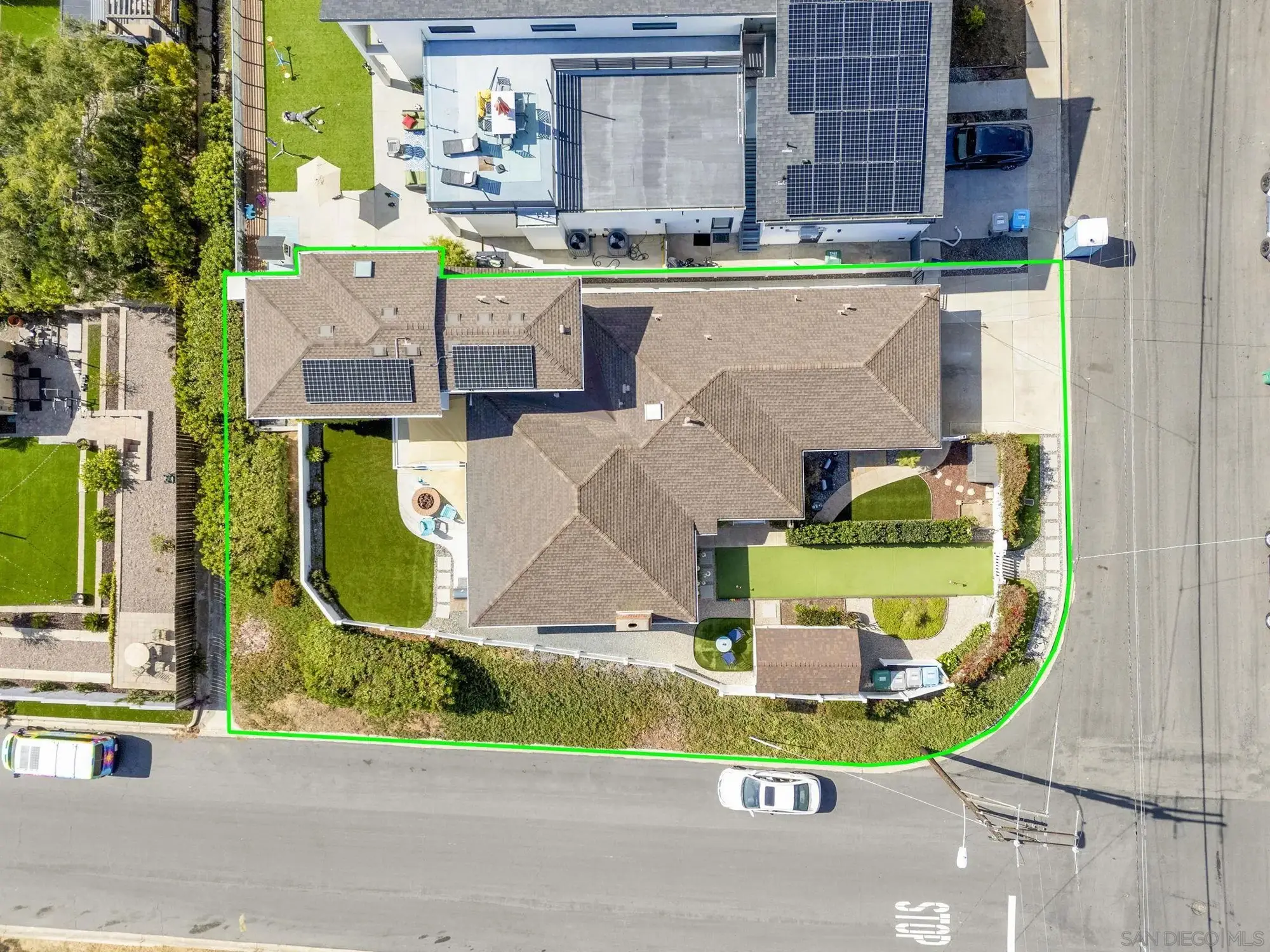 Aerial parcel overview — dual-lot configuration