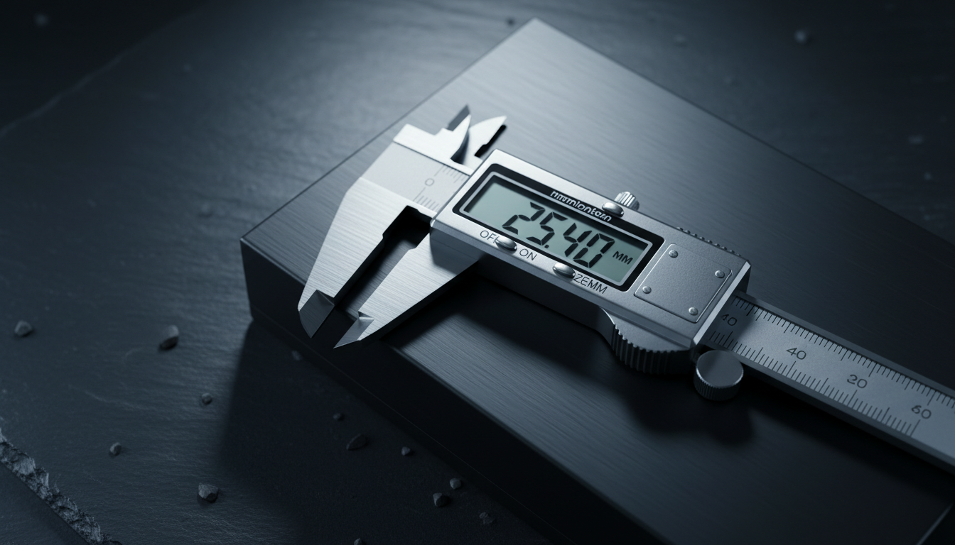 Precision inspection caliper measuring product quality
