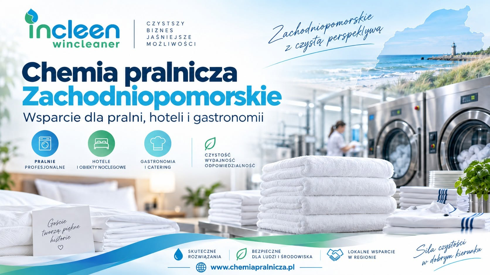 Chemia pralnicza Zachodniopomorskie – wsparcie dla pralni, hoteli i gastronomii