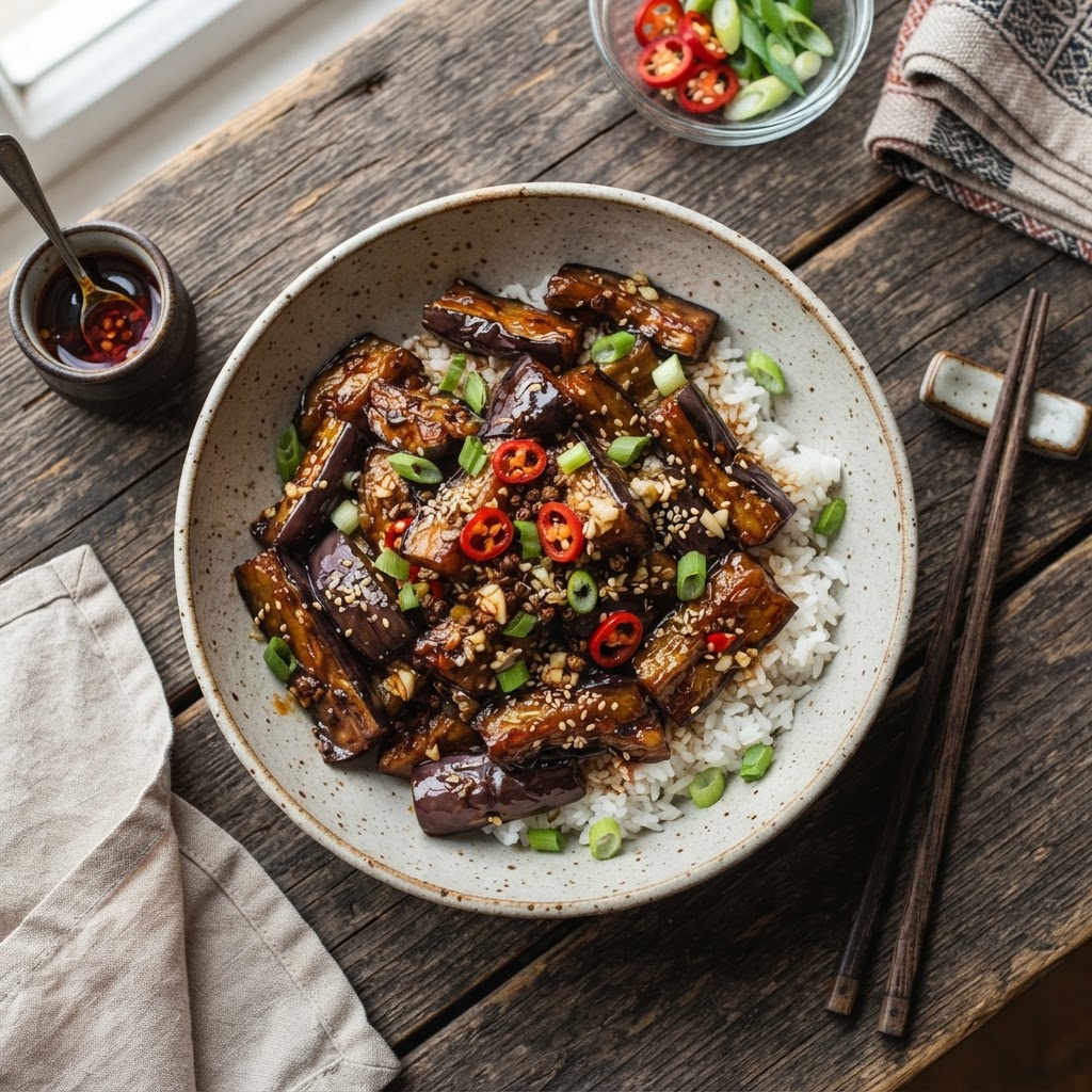 Sticky Sichuan-Style Aubergine