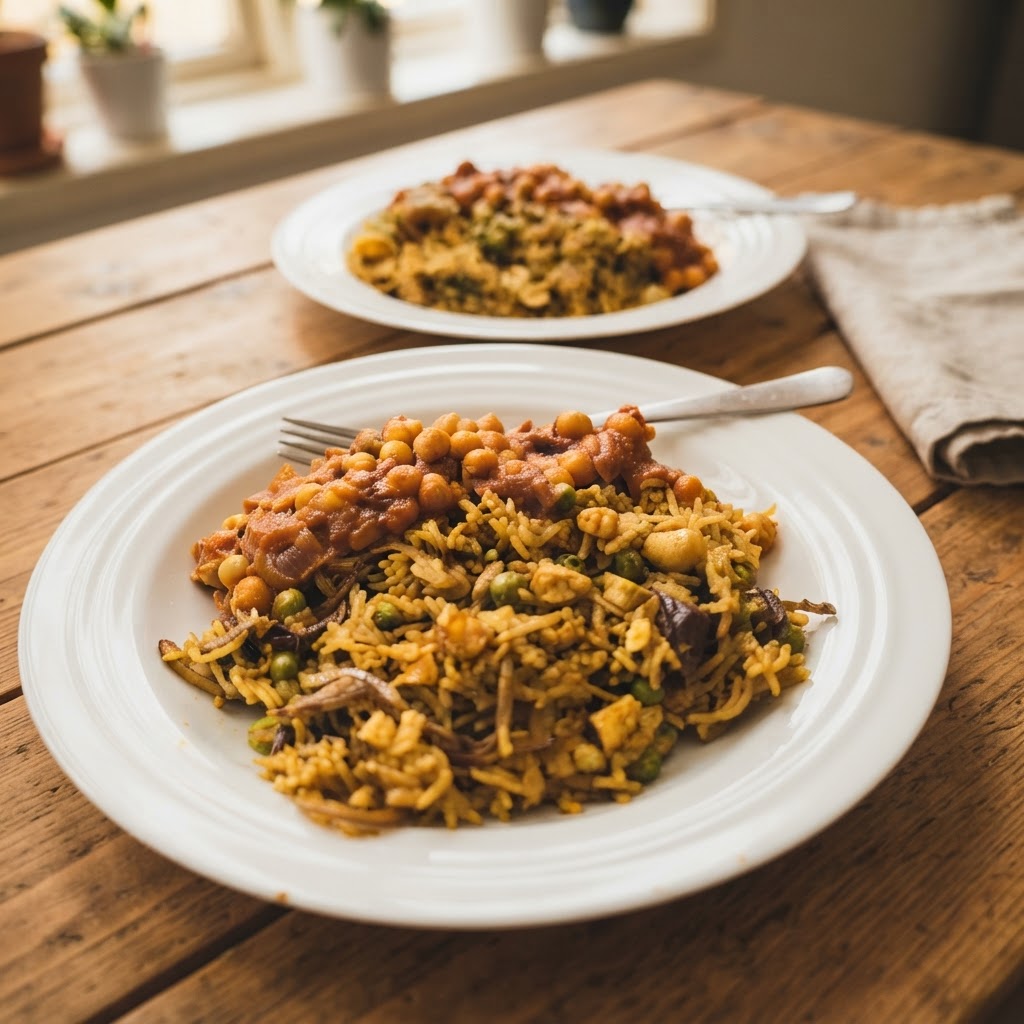 Two-Tray Quick Batch Biryani (a.k.a AirBnBiryani)