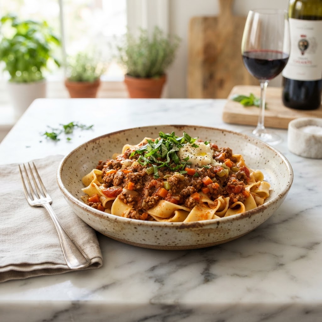 Classic Hearty Vegan Bolognese