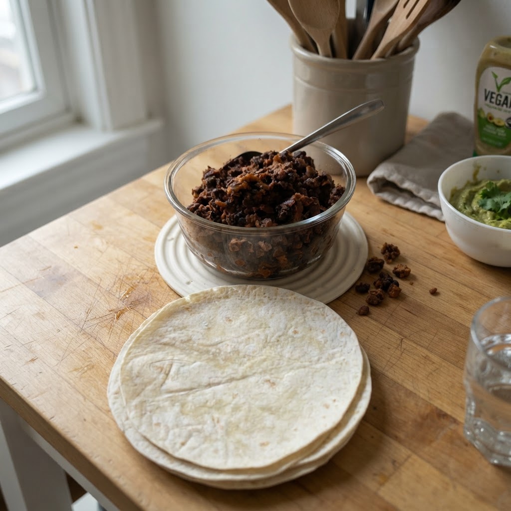 Cosy Family Style Black Bean Tacos