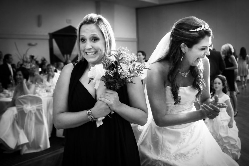 A candid photo of Krystal at the reception