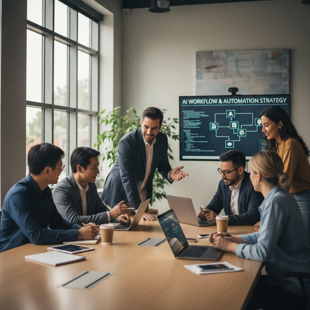 AI Automation team collaborating