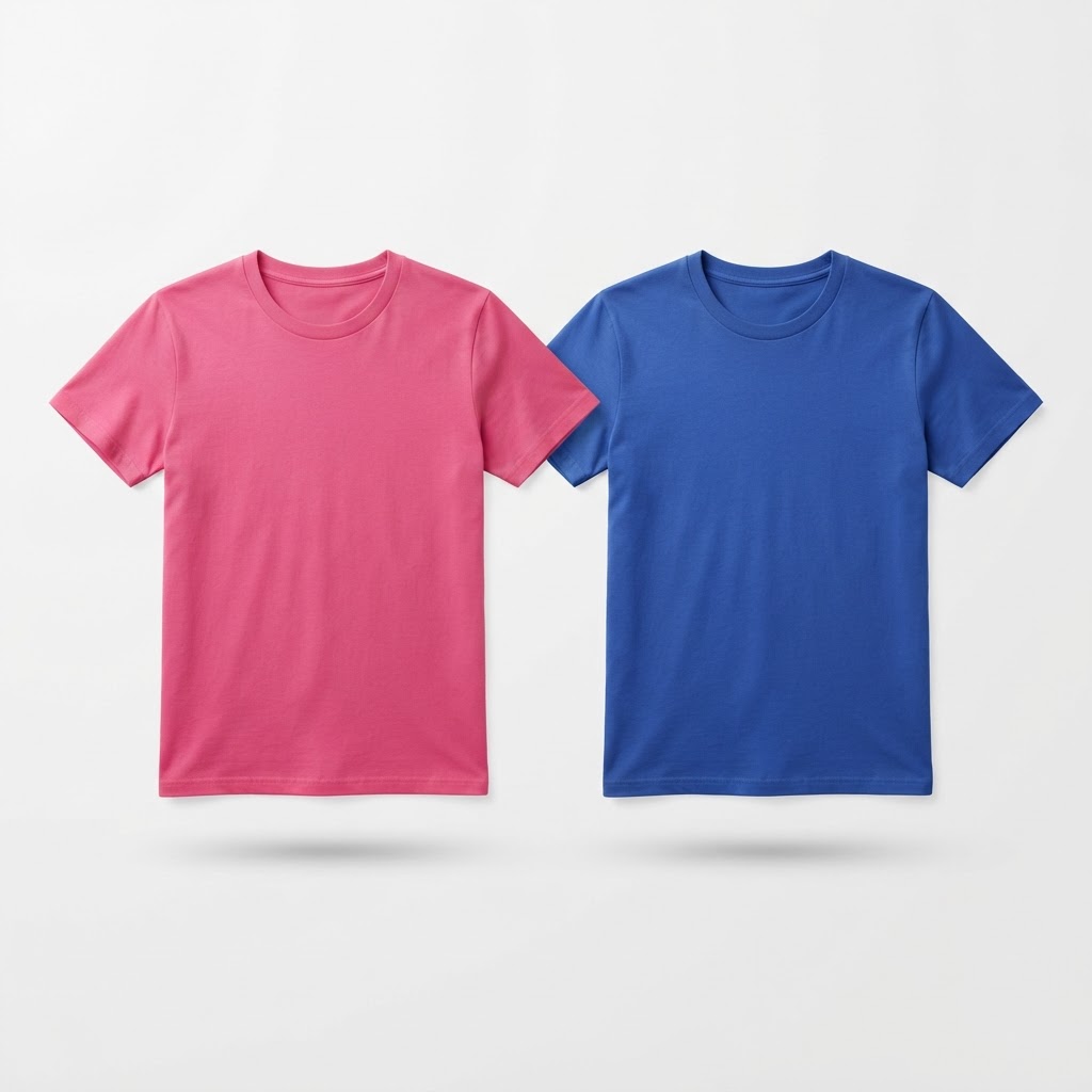 T-shirts rose et bleu personnalisés — Octobre Rose × Movember, −10 %