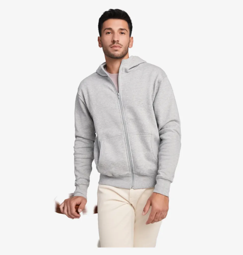 Sweat à capuche ZIP basique confort