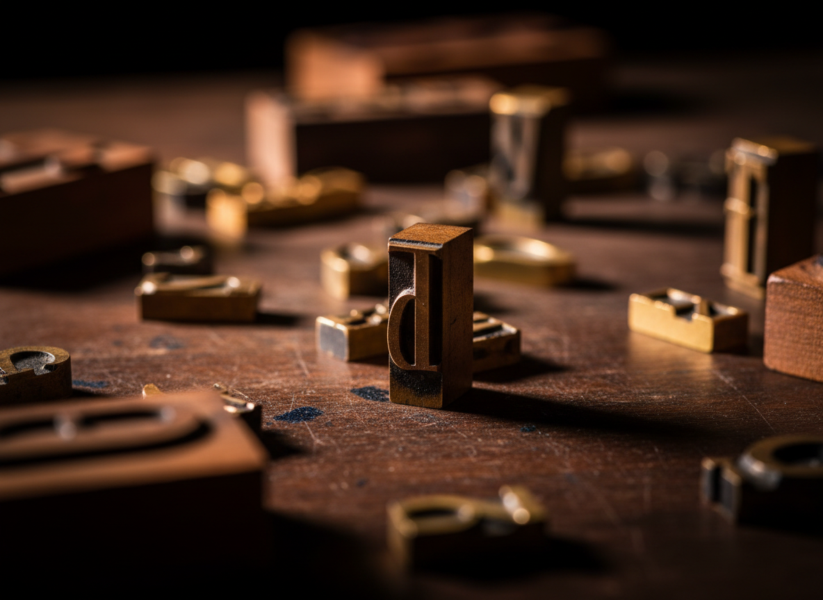 Letterpress type blocks