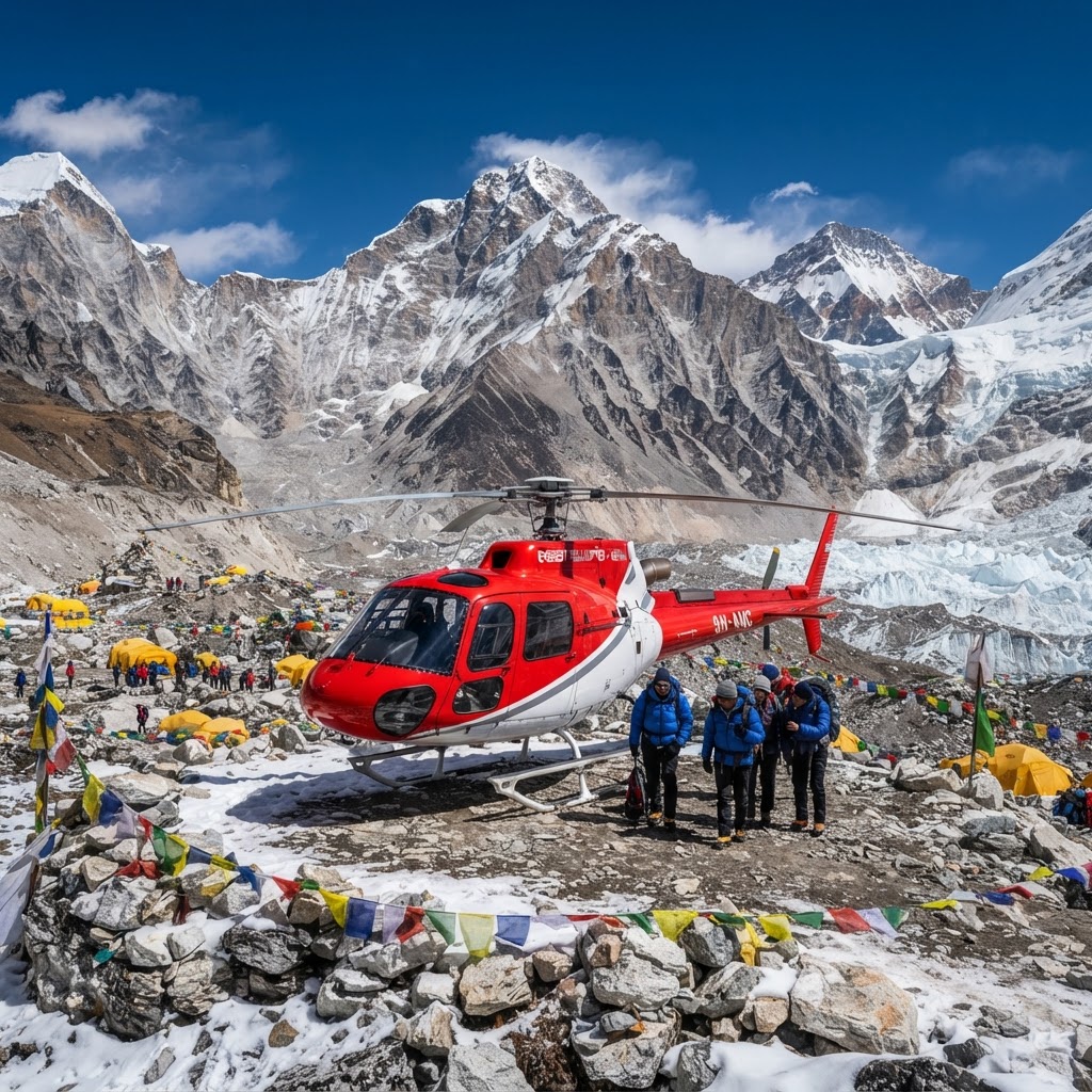 Expedición al Campo Base del Everest en Helicóptero